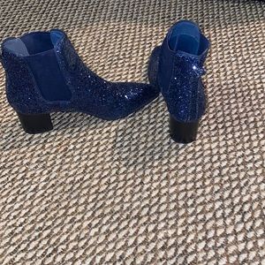 glitter heel boots